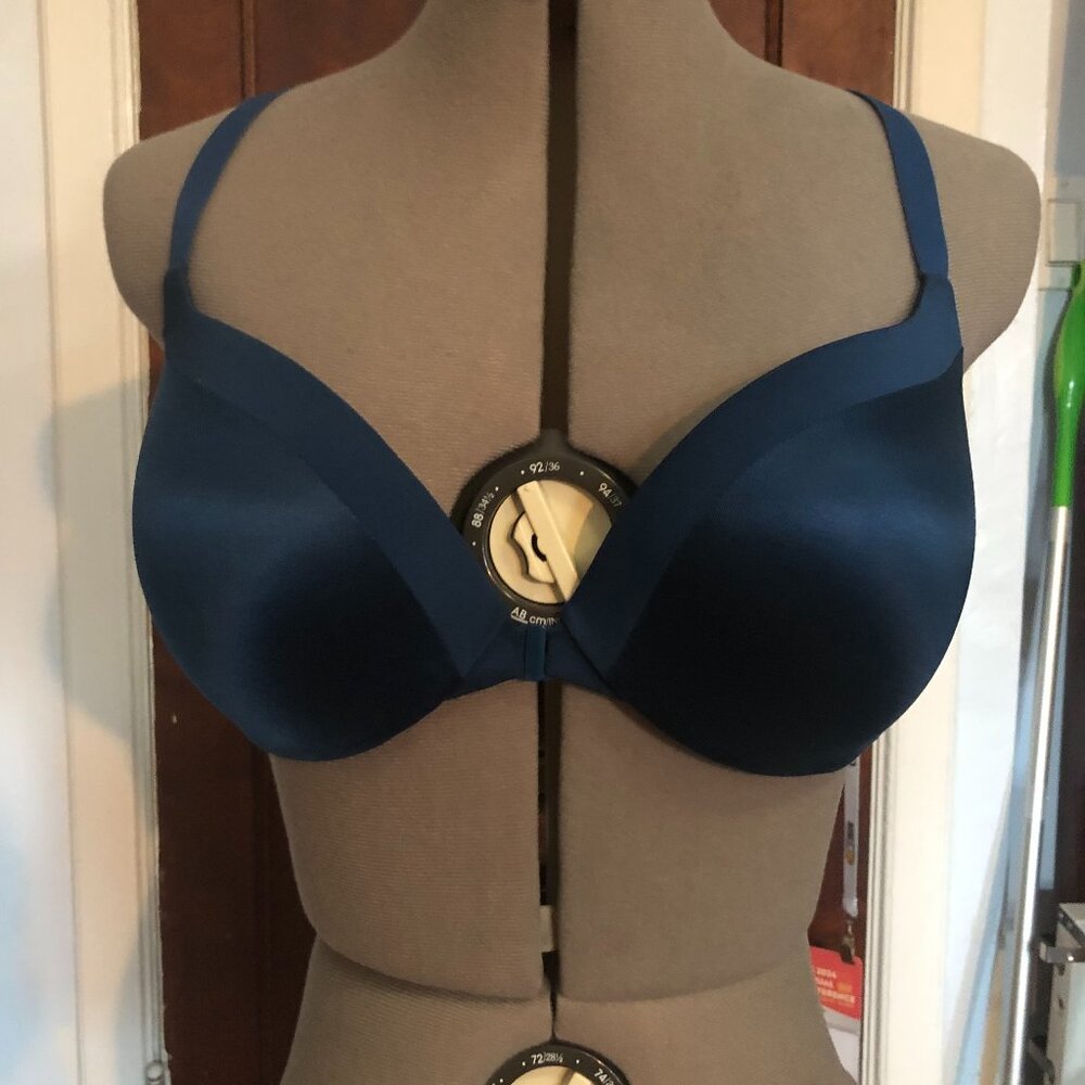 dark blue cross-back bra